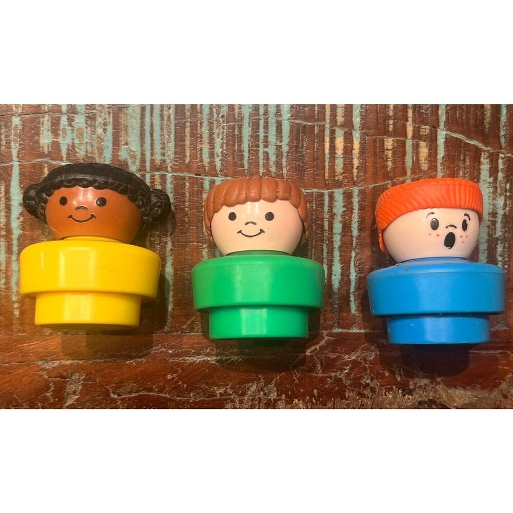VINTAGE 1990 FISHER PRICE CHUNKY LITTLE PEOPLE LOT OF 3